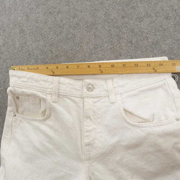 Guess Jeans Womens 25 White Boy Fit Mid Rise Distressed Zip Fly New - Picture 11 of 15